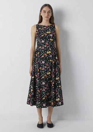 Siyah Midi Elbise 1310898-91764