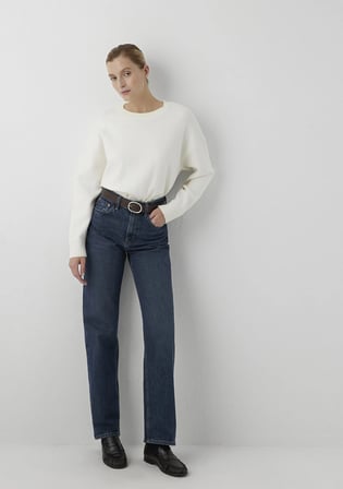 Sky Classic Denim Puslu Koyu Mavi Jean Pantolon 1010627-A3797