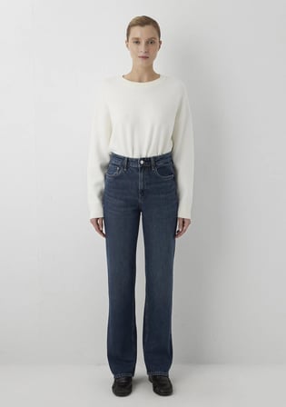 Sky Classic Denim Puslu Koyu Mavi Jean Pantolon 1010627-A3797