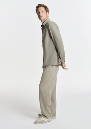 Keten (Tencel™) Lyocell Karışımlı Gri Jogger Pantolon 0010628-70146