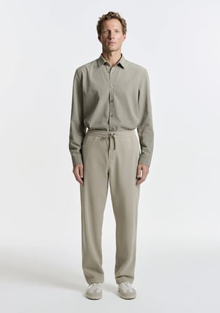 Keten (Tencel™) Lyocell Karışımlı Gri Jogger Pantolon 0010628-70146
