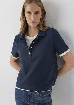 Çift Katlı Lacivert Polo Tişört 1614186-90372
