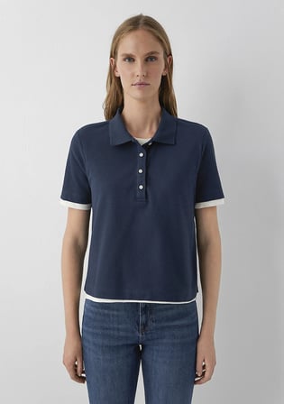 Çift Katlı Lacivert Polo Tişört 1614186-90372