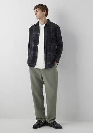 Keten (Tencel TM) Lyocell Karışımlı Haki Jogger Pantolon 0010628-80692