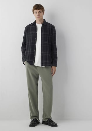 Keten (Tencel TM) Lyocell Karışımlı Haki Jogger Pantolon 0010628-80692