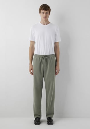 Keten (Tencel TM) Lyocell Karışımlı Haki Jogger Pantolon 0010628-80692