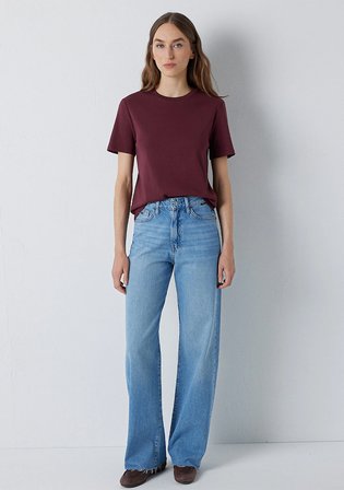 Bordo Basic Tişört 1612916-70396
