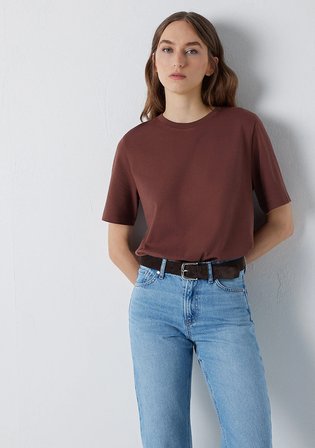 Kahverengi Basic Tişört 1614218-70257