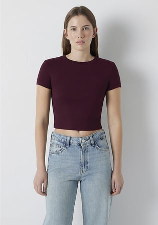Bordo Basic Tişört 1600814-70422