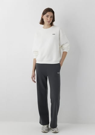 Mavi Logo Baskılı Ekru Sweatshirt 1S10490-80194