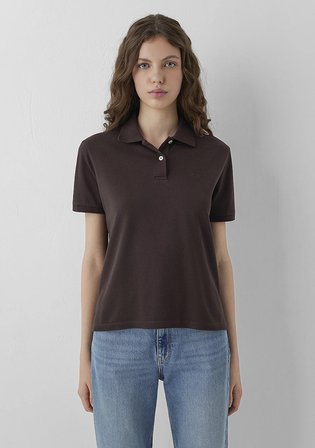 Mavi Logo Baskılı Kahverengi Polo Tişört 1614192-70240