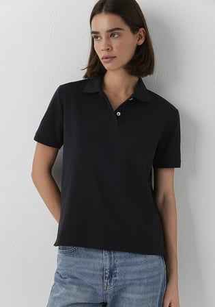 Mavi Logo Baskılı Siyah Polo Tişört 1614192-900