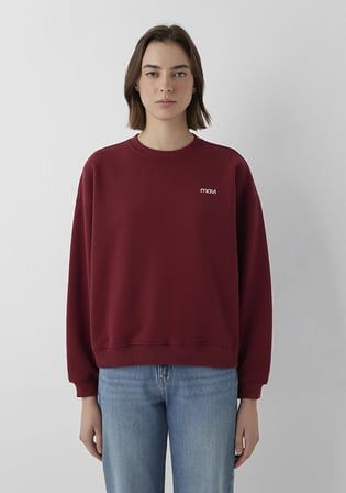 Mavi Logo Baskılı Bordo Sweatshirt 1S10490-85633