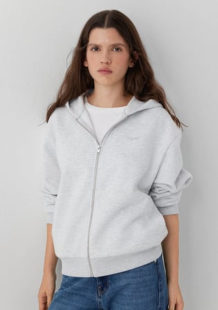 Mavi Logo Baskılı Gri Sweatshirt 1S10554-80196