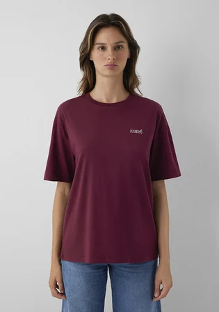 Mavi Logo Baskılı Bordo Tişört 1611309-90705