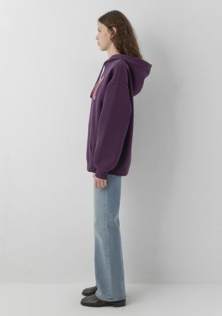 Mavi Logo Baskılı Kapüşonlu Mor Sweatshirt 1600361-70635