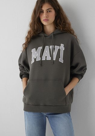 Kapüşonlu Yeşil Sweatshirt 1600361-71598