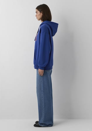 Mavi Logo Baskılı Kapüşonlu Lacivert Sweatshirt 1600361-70758