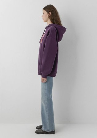 Mavi Logo Baskılı Kapüşonlu Mor Sweatshirt 1600361-70635