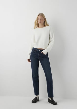 New york 90lar Classics Denim Puslu Derin Mavi Jean Pantolon 101441-A3862