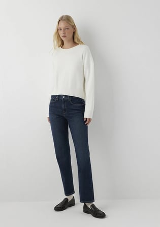 New york 90lar Classics Denim Puslu Derin Mavi Jean Pantolon 101441-A3862