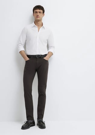 Marcus Kahverengi Gabardin Pantolon 00351A4090
