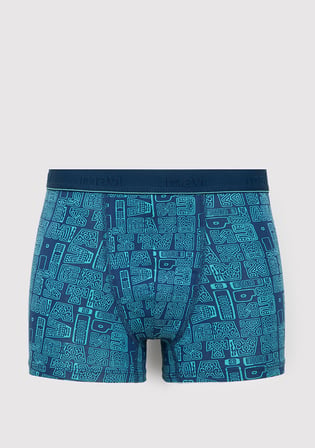 Baskılı Mavi Boxer 0912479-89110