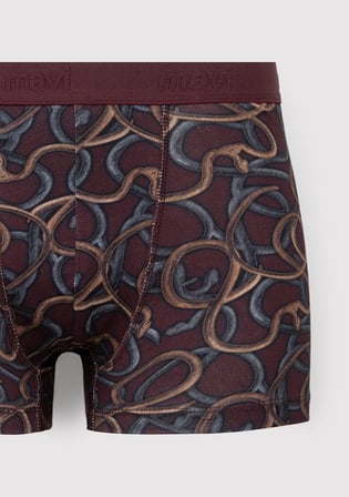 Baskılı Bordo Boxer 0912475-70422