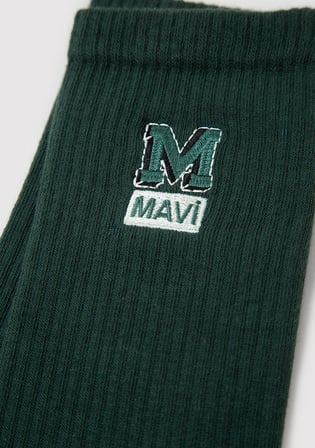 M Logo İşlemeli Yeşil Soket Çorap 0912431-30395