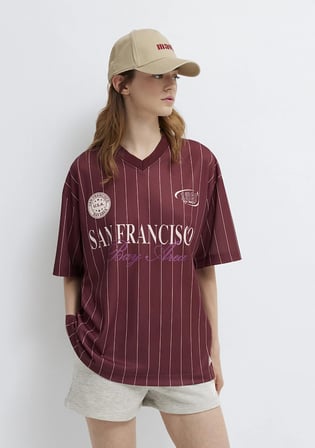 San Francisco Baskılı Çizgili Forma 1614373-91759