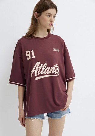 Atlanta Baskılı Bordo Forma 1614375-85633