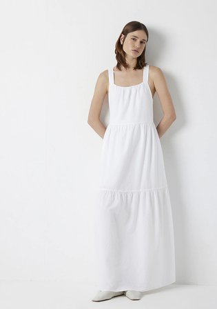 Beyaz Midi Elbise 1310931-620
