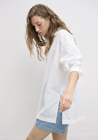 Bağcık Detaylı Beyaz Bluz 1211603-70057