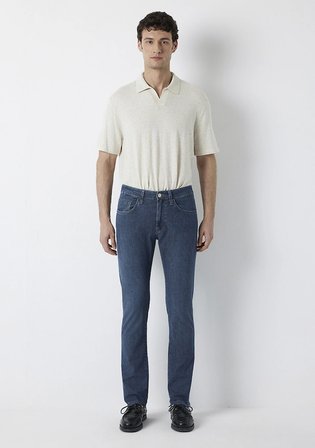 Marcus Mavi Black Puslu Mavi Jean Pantolon 00351A4186