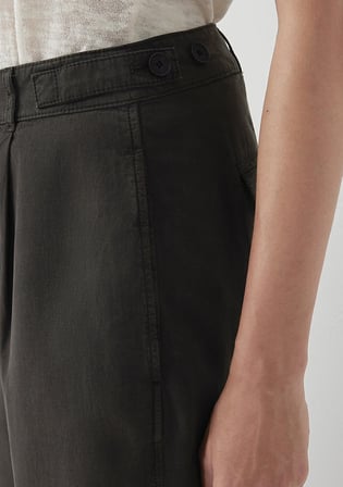 Keten Karışımlı Kahverengi Pantolon 1011222-91100
