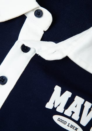 Mavi 6S10185-84371 Mavi Logo Baskılı Lacivert Polo Sweatshirt