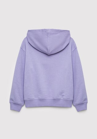 Mavi 7S10147-70557 Mavi Logo Baskılı Kapüşonlu Mor Sweatshirt