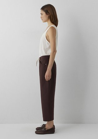 Bağcıklı Kahverengi Pantolon 1011274-70259