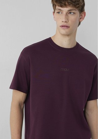 Mavi Logo Bordo Basic İnterlok Tişört 0613102-70434