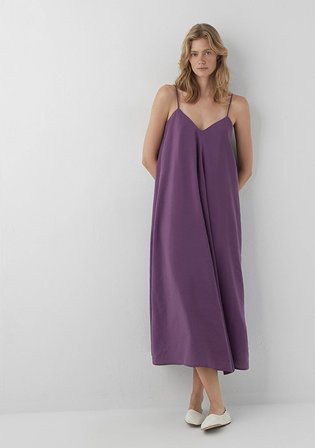 Mor Midi Elbise 1310949-70666