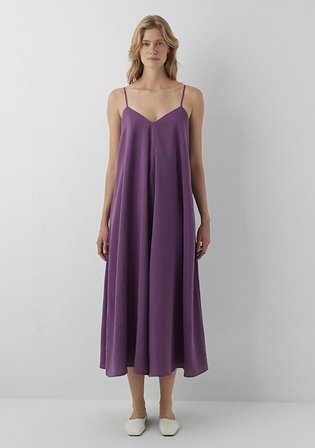 Mor Midi Elbise 1310949-70666