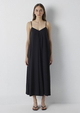 Siyah Midi Elbise 1310949-900