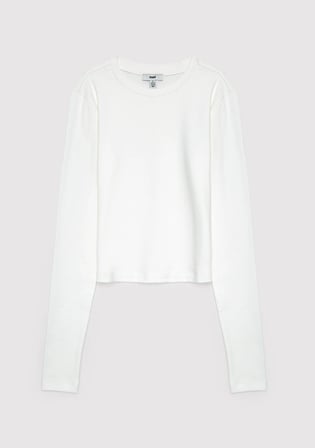2li Uzun Kollu Crop Basic Tişört 1613021-70422