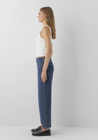 Leila Premium Blue Gölgeli Koyu Mavi Jean Pantolon 1010600-A6543