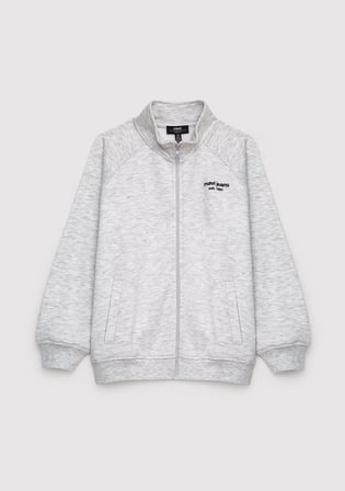 Mavi Jeans Baskılı Fermuarlı Gri Sweatshirt 6S10226-88467