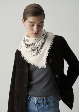Yün Karışımlı Ekru Bandana 1920018-70053