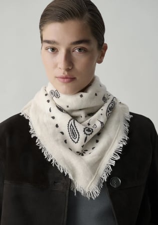Yün Karışımlı Ekru Bandana 1920018-70053