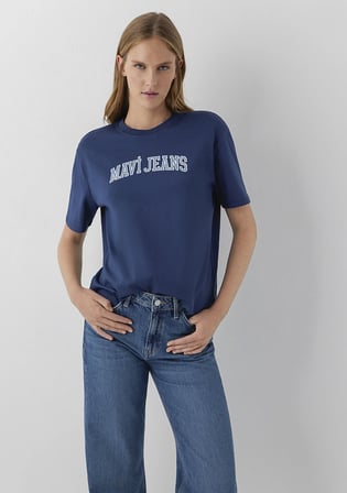 Mavi Jeans Baskılı Lacivert Tişört 1614381-70488