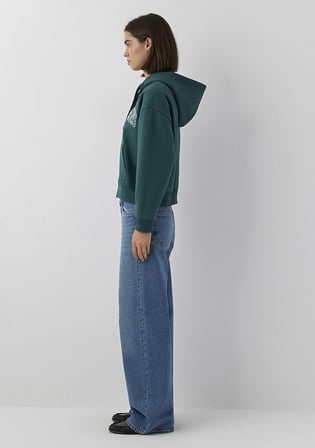 Kapüşonlu Yeşil Sweatshirt 1S10587-87831