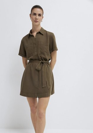 Kahverengi Mini Elbise 1310860-87538